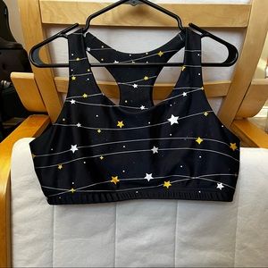 Large starry sports bra